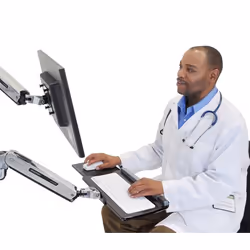 Ergotron LX Sit-Stand Wall Mount Keyboard Arm - Vue supplémentaire 4