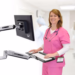 Ergotron LX Sit-Stand Wall Mount Keyboard Arm - Vue supplémentaire 5