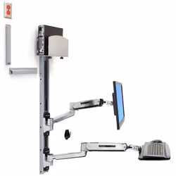 Ergotron 45-358-026, 11,3 kg, 106,7 cm (42"), 75 x 75 mm, 200 x 200 mm, Réglage de la hauteur, Argent