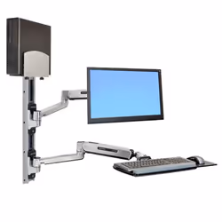 Ergotron 45-358-026 support d'écran plat pour bureau 42" Argent Mur