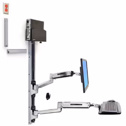 Ergotron 45-359-026, 11,5 kg, 106,7 cm (42"), 75 x 75 mm, 200 x 200 mm, Réglage de la hauteur, Argent