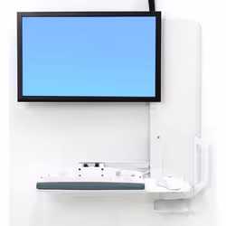 Ergotron 61-081-062, 13,6 kg, 61 cm (24"), 75 x 75 mm, 100 x 100 mm, Réglage de la hauteur, Blanc