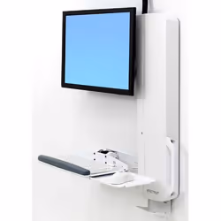 Ergotron 61-081-062 support d'écran plat pour bureau 24" Blanc Mur