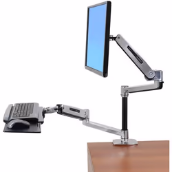 Ergotron LX Series LX HD Sit-Stand 46" Aluminium Bureau - Vue supplémentaire 6