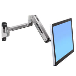Ergotron LX HD Sit-Stand 46" Argent Mur