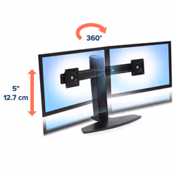 Ergotron Neo Flex Dual Monitor Lift Stand 24.5" Noir Bureau - Vue supplémentaire 6