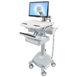 Ergotron StyleView Aluminium, Gris, Blanc Ecran plat Panier multimédia