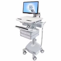 Ergotron StyleView, Panier multimédia, Aluminium, Gris, Blanc, Aluminium, Plastique, Acier zingué, Ecran plat, 15,9 kg, 61 cm ...