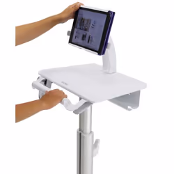 Ergotron StyleView Tablet Cart, SV10 Aluminium, Blanc Tablette Panier multimédia - Vue supplémentaire 2