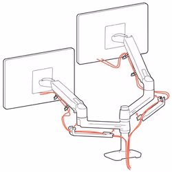 Ergotron LX Series 45-492-216 support d'écran plat pour bureau 24" Blanc - Vue supplémentaire 5
