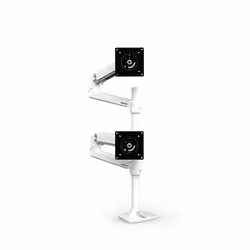 Ergotron LX Series LX Dual Stacking Arm, Pince, 9,1 kg, 101,6 cm (40"), 100 x 100 mm, Réglage de la hauteur, Blanc