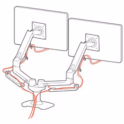 Ergotron LX Series 45-245-224 support d'écran plat pour bureau 27" Noir