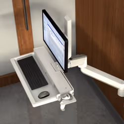 Ergotron 45-618-251 support et équerre de station de travail/PC tout en un 10,7 kg Blanc 27"