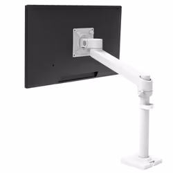 Ergotron NX Series NX MONITOR ARM WHITE, Pince, 8 kg, 86,4 cm (34"), 100 x 100 mm, Réglage de la hauteur, Noir, Blanc