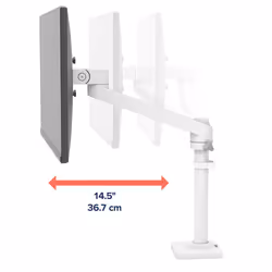 Ergotron NX Series NX MONITOR ARM WHITE 34" Noir, Blanc Bureau - Vue supplémentaire 5