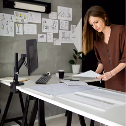 Ergotron NX Series NX MONITOR ARM BLACK 34" Noir Bureau