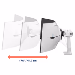 Ergotron HX Series HX ARM WITH VERY HEAVY DUTY PIVOT DESK support d'écran plat pour bureau 57" Blanc
