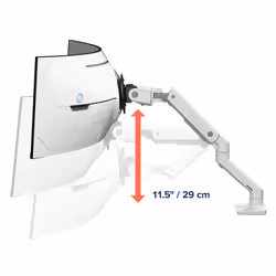 Ergotron HX Series HX ARM WITH VERY HEAVY DUTY PIVOT DESK support d'écran plat pour bureau 57" Blanc - Vue supplémentaire 4