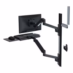 Ergotron LX Series 45-696-292, 10 kg, 86,4 cm (34"), 75 x 75 mm, 100 x 100 mm, Réglage de la hauteur, Noir