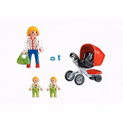 PLAYMOBIL CITY LIFE MAMAN AVEC JUMEAUX ET LANDAU 5573