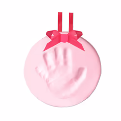 Pearhead Babyprints color keepsake, Moule de main/pied, Argile, Non toxique, Rose, Facile à utiliser