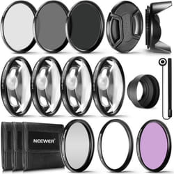 Kit de Filtres 58 mm - NEEWER - UV CPL FLD Macro ND - Accessoires pour Canon