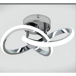 Plafonnier led, Plafonnier Mode Simple, Argent, Lumière Blanche 6000K, 22W