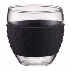 Bodum Pavina, Régler, 0,1 L, Noir, Transparent, Verre, Silicone, 2 pièce(s), 62 mm