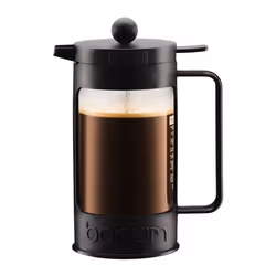 Bodum Bean, 1 L, Noir, Transparent, 8 tasses, Verre, Plastique, Verre, 170 mm