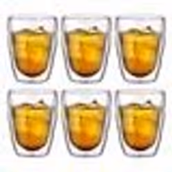 Set 6 verres thermo - BODUM - Pilatus - Double paroi - 0.25 l - Transparent
