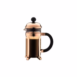 Bodum 1923-18. Volume: 0,35L, Couleur: Cuivre. Largeur: 13,5 cm, Profondeur: 7,5 cm, Hauteur: 18,9 cm Caractéristiques : - Vo ...