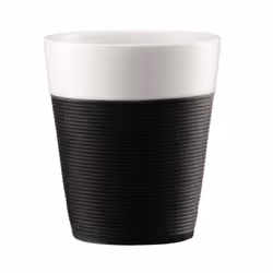 Bodum Bistro, Régler, 0,3 L, Noir, Blanc, Porcelaine, Silicone, 2 personne(s), 2 pièce(s)