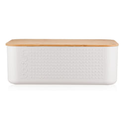 Bodum 11740-913 Boîte à pain Rectangulaire Blanc Bambou, Plastique