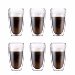 Bodum Pavina, Verre de boissons d’été, 450 ml, Plastique, Transparent, 6 pièce(s)