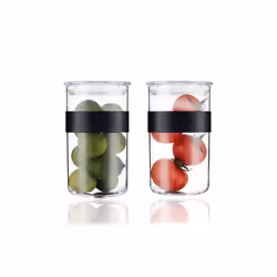 Bodum Presso pot Cylindre Plastique Noir, Transparent