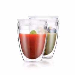 Bodum Pavina To Go, Mug, Rond, 0,35 L, Transparent, Plastique, 2 pièce(s)