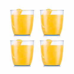 Bodum 4308-680SPC, Bleu, Transparent, Plastique, 4 pièce(s), KVADRANT, 350 ml, 87 mm