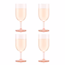 Bodum 11926-679SSA, Verre de vin blanc, Verre standard, Plastique, Rose, Transparent, OKTETT, 16,2 cm