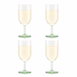 Bodum 11926-681SSA, Verre de vin blanc, Verre standard, Plastique, Vert, Transparent, OKTETT, 16,2 cm