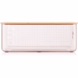 Boite à pain - BODUM - 11555-679S-80 - Grand modèle - Couvercle bambou - Rose transparent