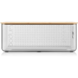 Boite à pain - BODUM - 11555-613S-80 - Grand modèle - Couvercle bambou - Gris transparent