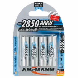 Ansmann 5035212, Batterie rechargeable, Hybrides nickel-métal (NiMH), 1,2 V, 4 pièce(s), 2850 mAh, Bleu, Argent