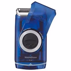 Braun M-60b, Rasoir à grille, Bleu, 60 min