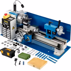 Tour à Métaux de Précision VEVOR 550W - Tour à Bois 180x350mm - Vitesse Variable