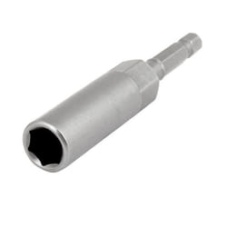 SOURCING MAP Embout de pilote hexagonal pour tournevis 10mm Douille 80mm Longueur 1/4 Tige hexagonale Gris