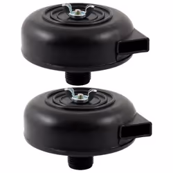 SOURCING MAP 2Pcs couvercles 20mm filtre d᾽échappement silence pour compresseur à air Noir