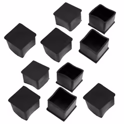 Pied de meuble SOURCING MAP Patin Embout Carré pour 40mm Longueur x 40mm Largeur Jambe Table Chaise Caoutchouc Noir 10Pcs