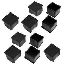 Pied de meuble SOURCING MAP Patin Embout Carré pour 40mm Longueur x 40mm Largeur Jambe Table Chaise Caoutchouc Noir 10Pcs
