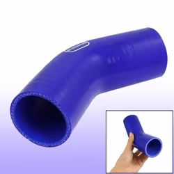 Coude 45° - Non spécifié - Silicone - 51 mm - Bleu - Renforcé 3 plis