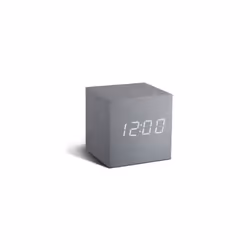Gingko Design Cube Click Clock, Réveil numérique, Cube, Aluminium, 12/24h, Chine, LED